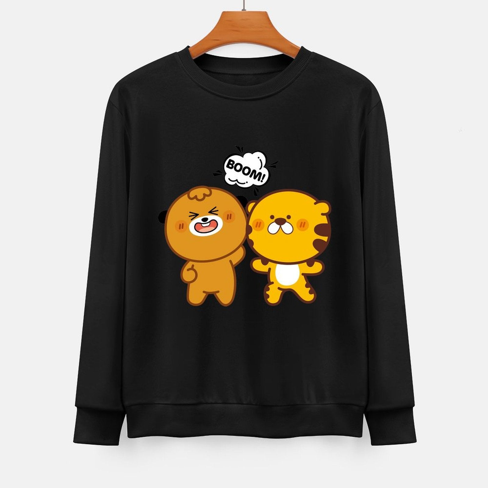 Front Patterned Long Sleeve TopRegularFit ComfortLine